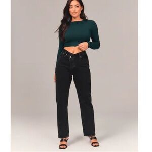 Abercrombie The Dad Curve Love high rise jean